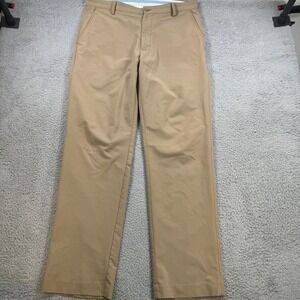 FootJoy FJ Mens Tan Stretch Golf Pants Performance Flat Front W36 L34